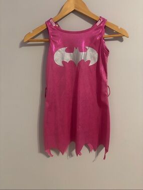 Pink Batgirl Costume Dress with Silver Bat Logo